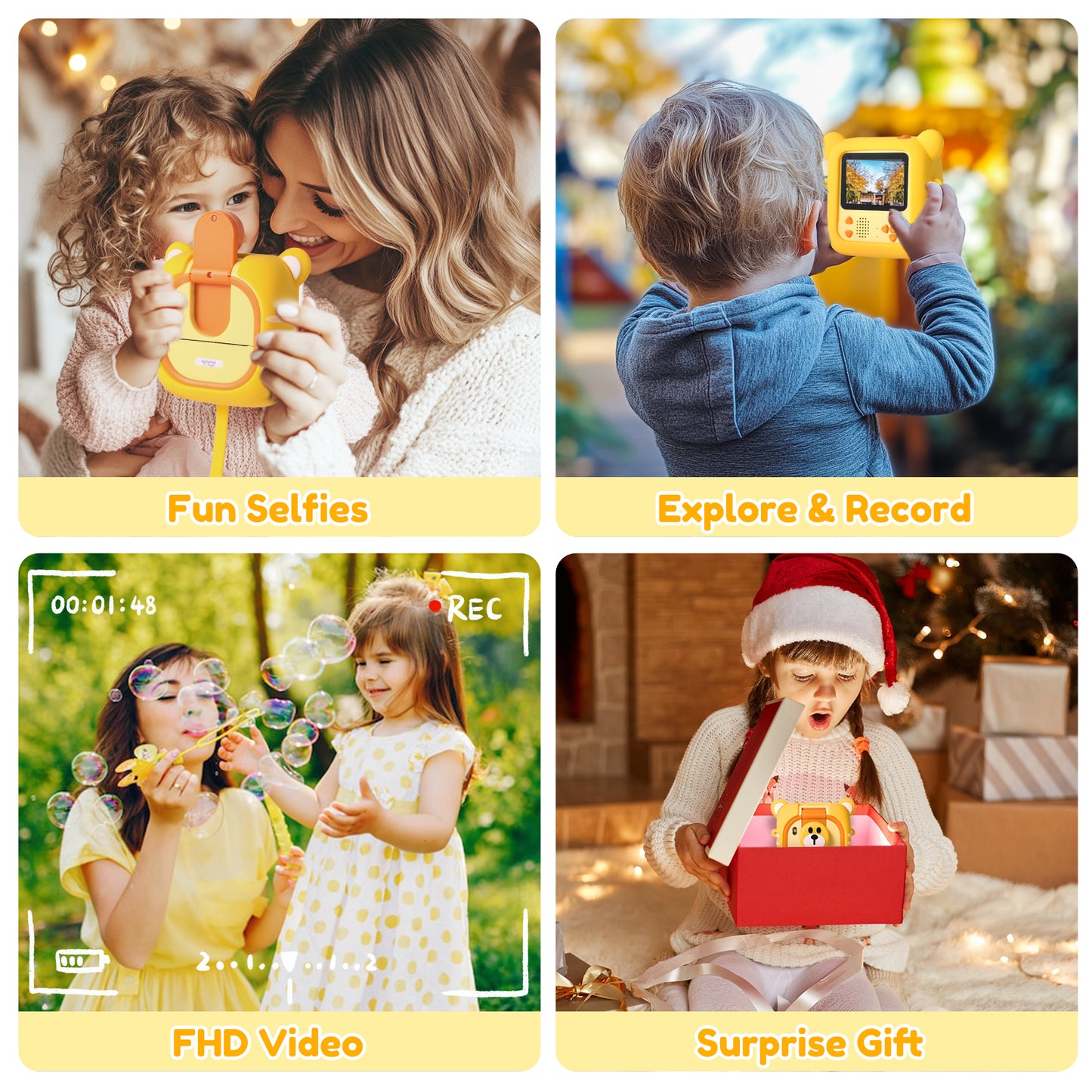 M2-C Yellow Kids Camera Instant Print