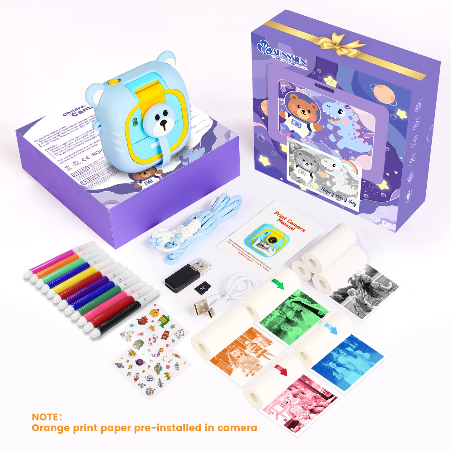 M2-A Blue Kids Camera Instant Print