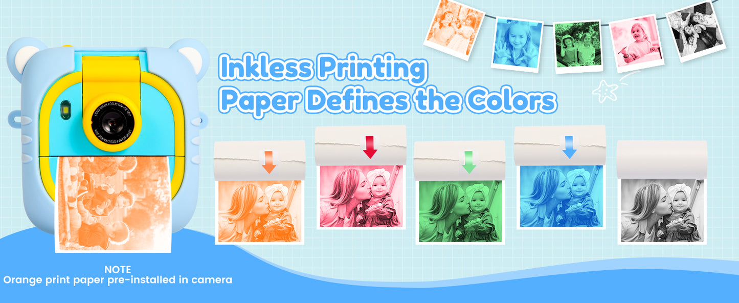 M2-A Blue Kids Camera Instant Print