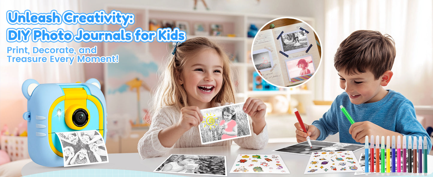 M2-A Blue Kids Camera Instant Print