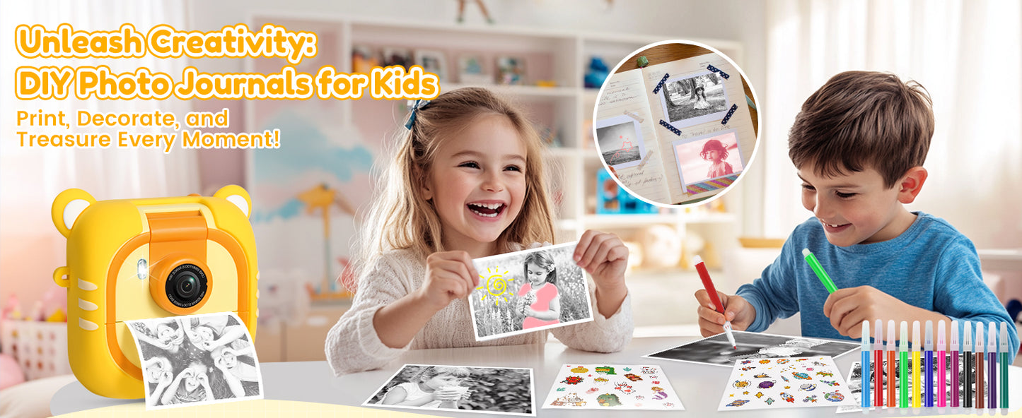 M2-C Yellow Kids Camera Instant Print