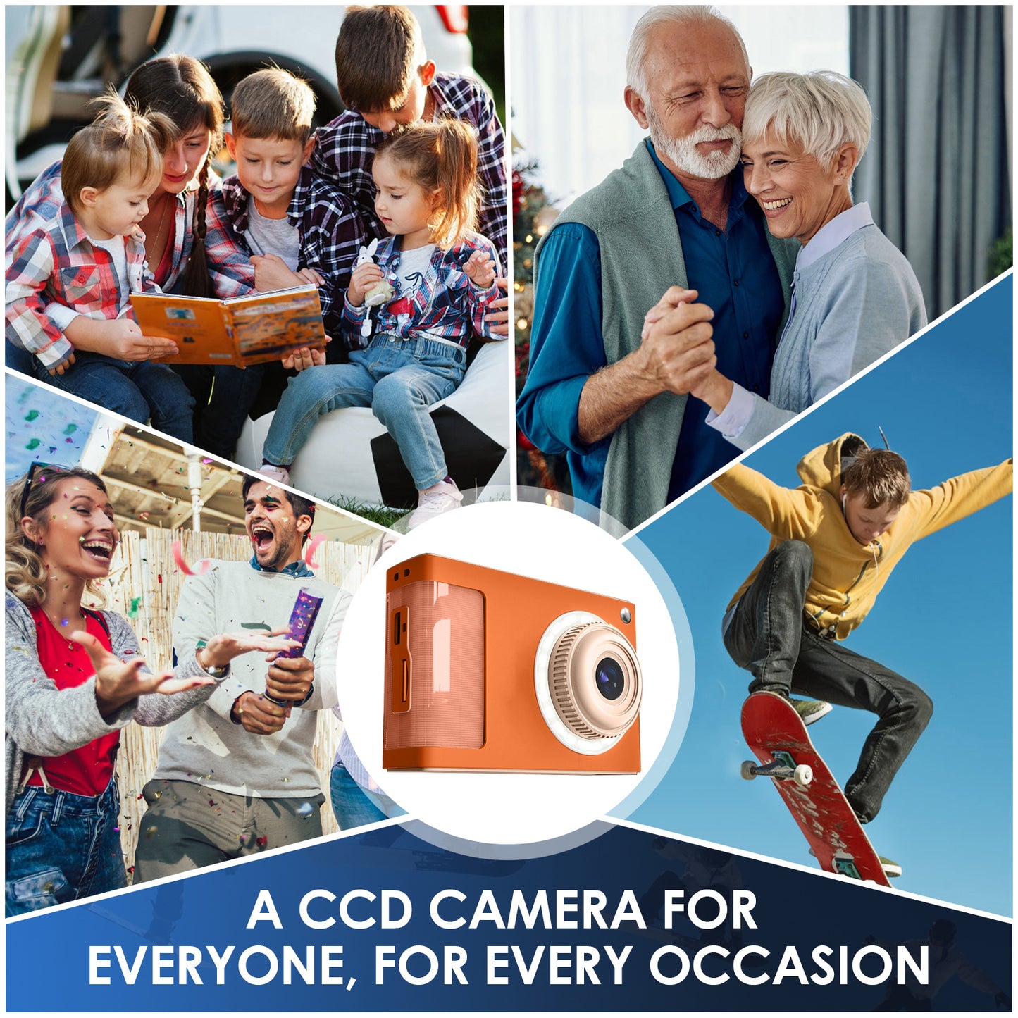 Y2-E Orange Digial Camera with LED Filling Light