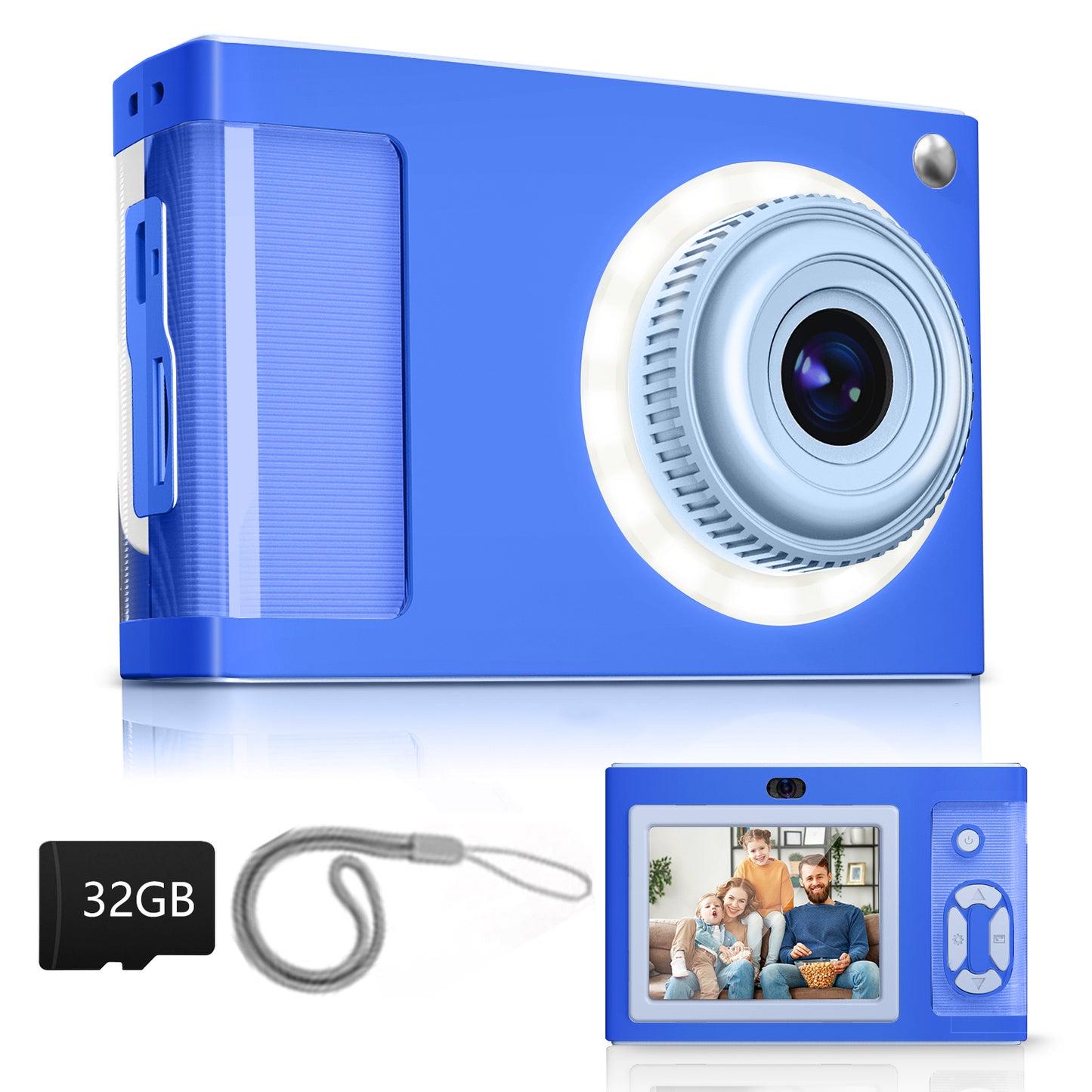 Y2-G Sapphire Blue Digial Camera with LED Filling Light