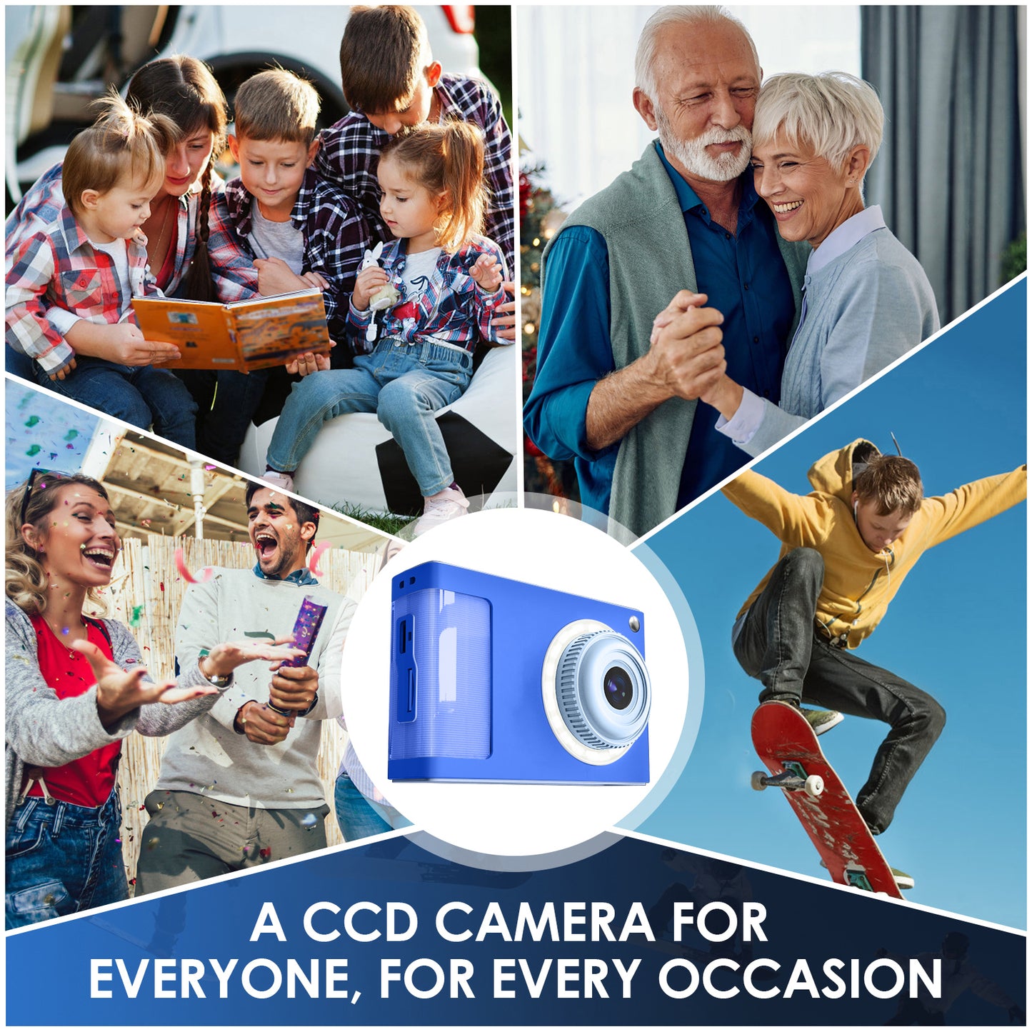 Y2-G Sapphire Blue Digial Camera with LED Filling Light