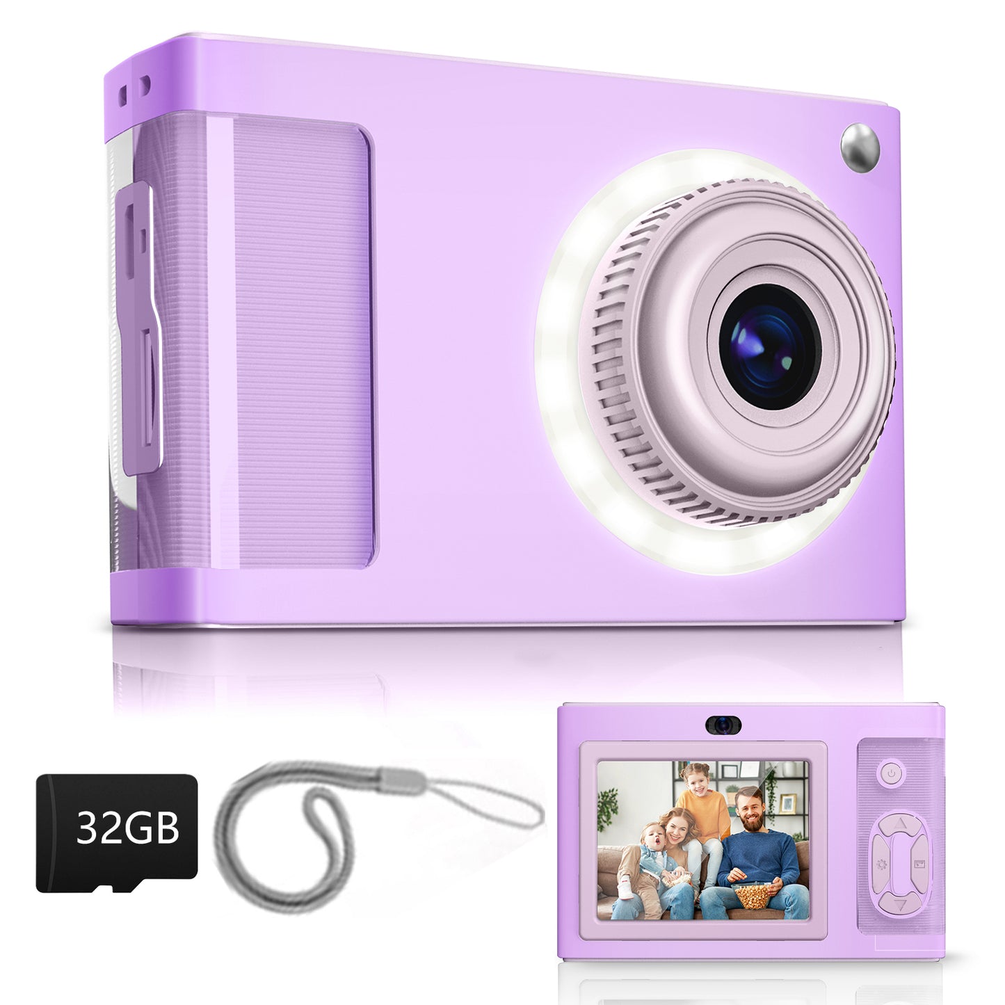 Y2-F Purple Digial Camera with LED Filling Light