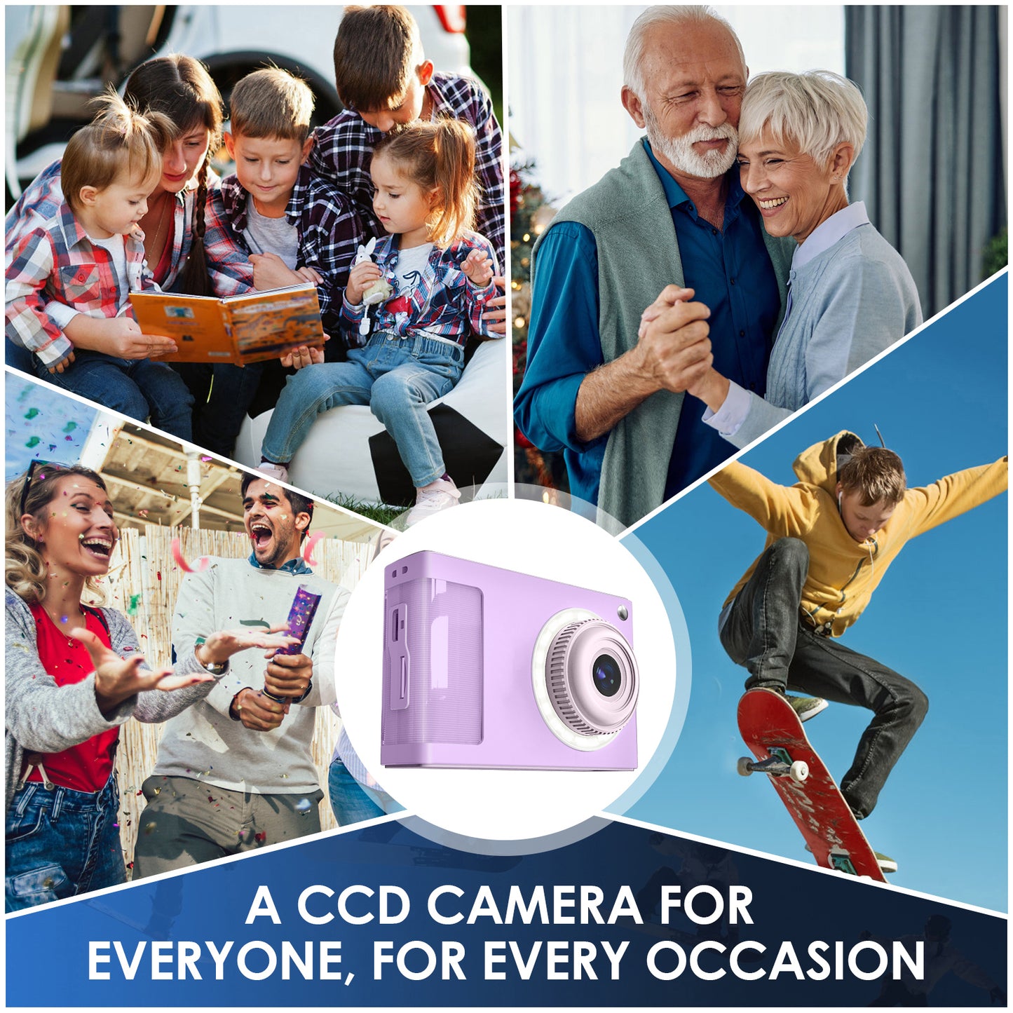 Y2-F Purple Digial Camera with LED Filling Light