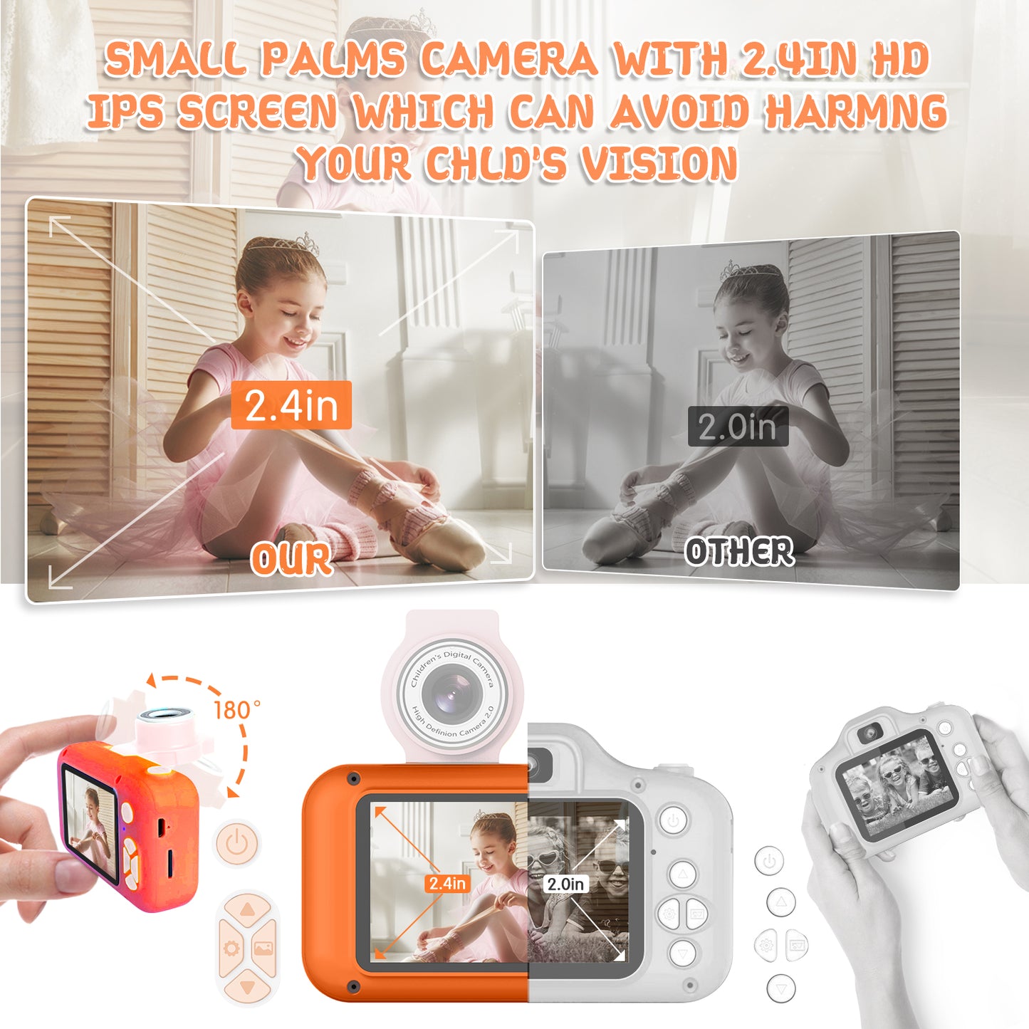 X101-G Orange Kids Camera