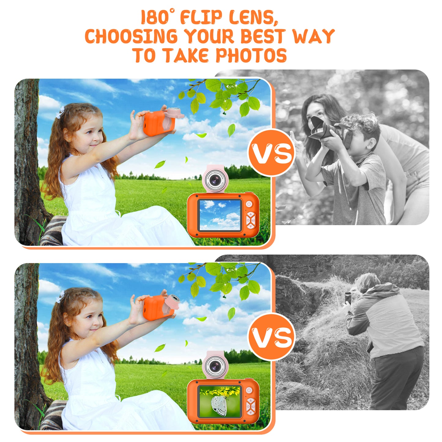 X101-G Orange Kids Camera