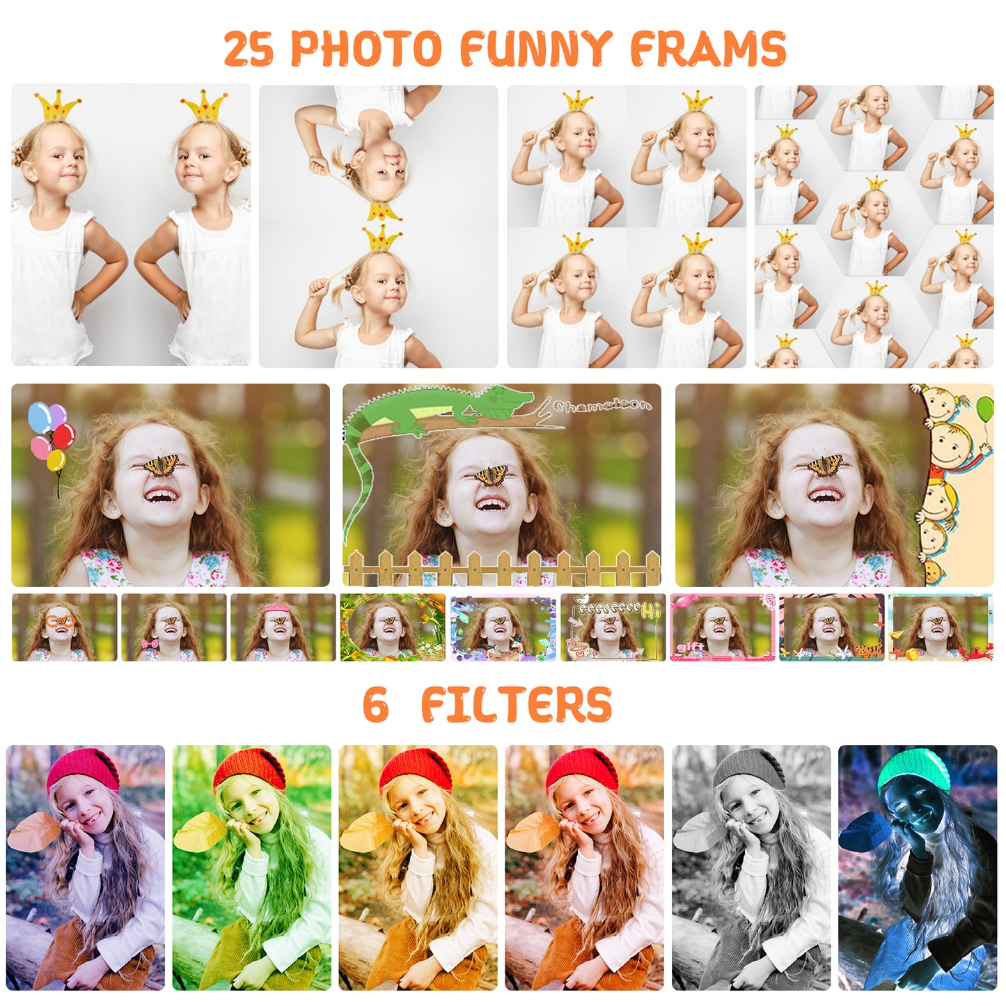 X101-G Orange Kids Camera