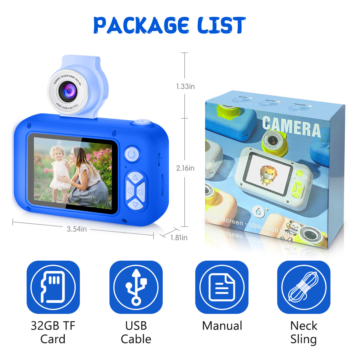 X101-I Sapphire Blue Kids Camera
