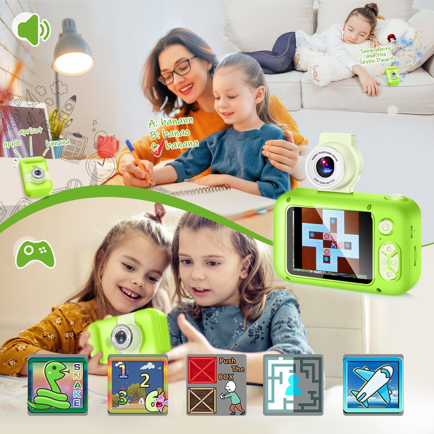 X101-H Green Kids Camera