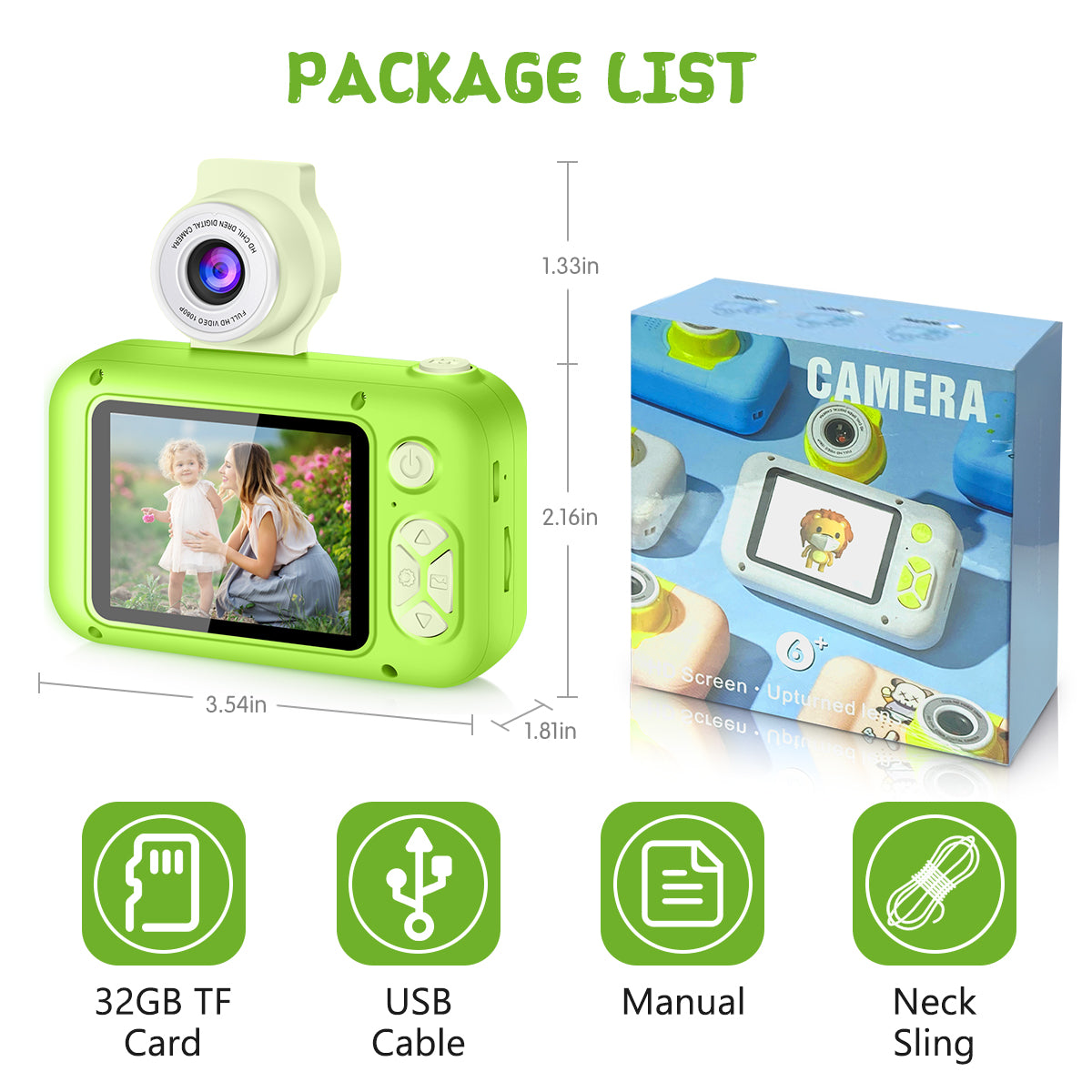 X101-H Green Kids Camera