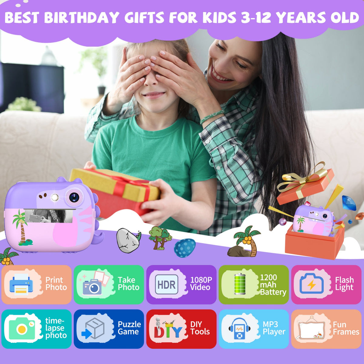 M3-PE kids camera instant print