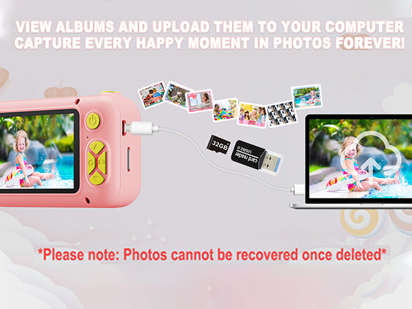 X101XCH-G Pink Unicorn Kids Camera