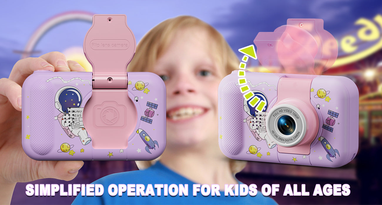 X101XCH-E Purple Astronaut Kids Camera