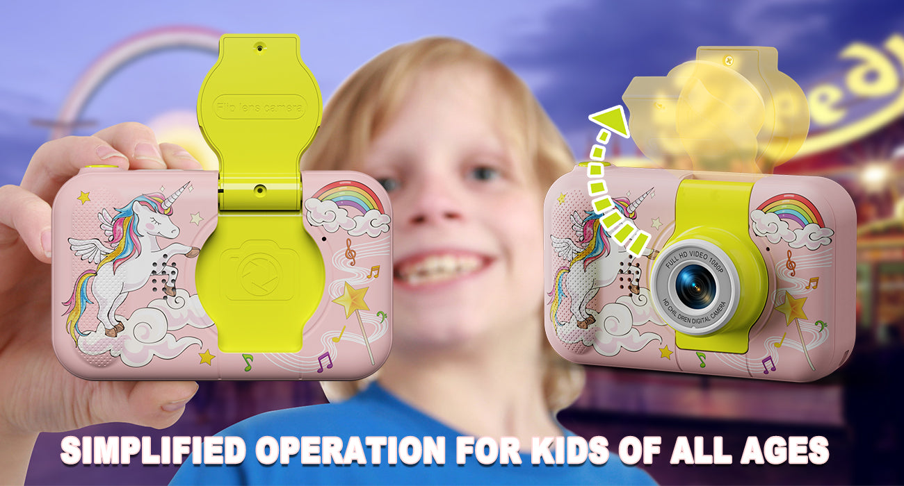 X101XCH-G Pink Unicorn Kids Camera