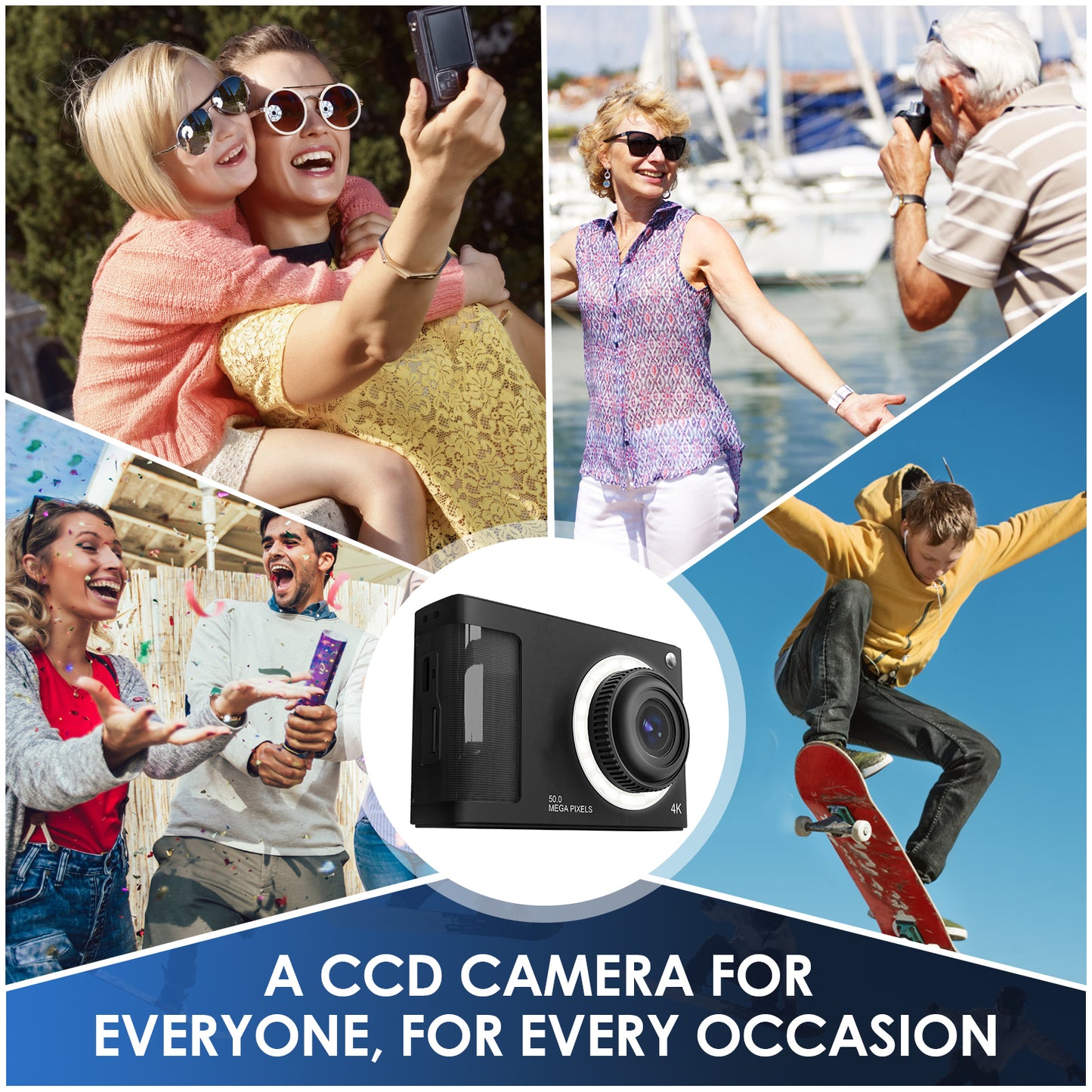 Y2-C Black Digial Camera with LED Filling Light