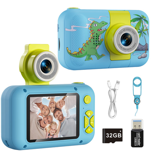 X101XCH-A Blue Dinosaur Kids Camera