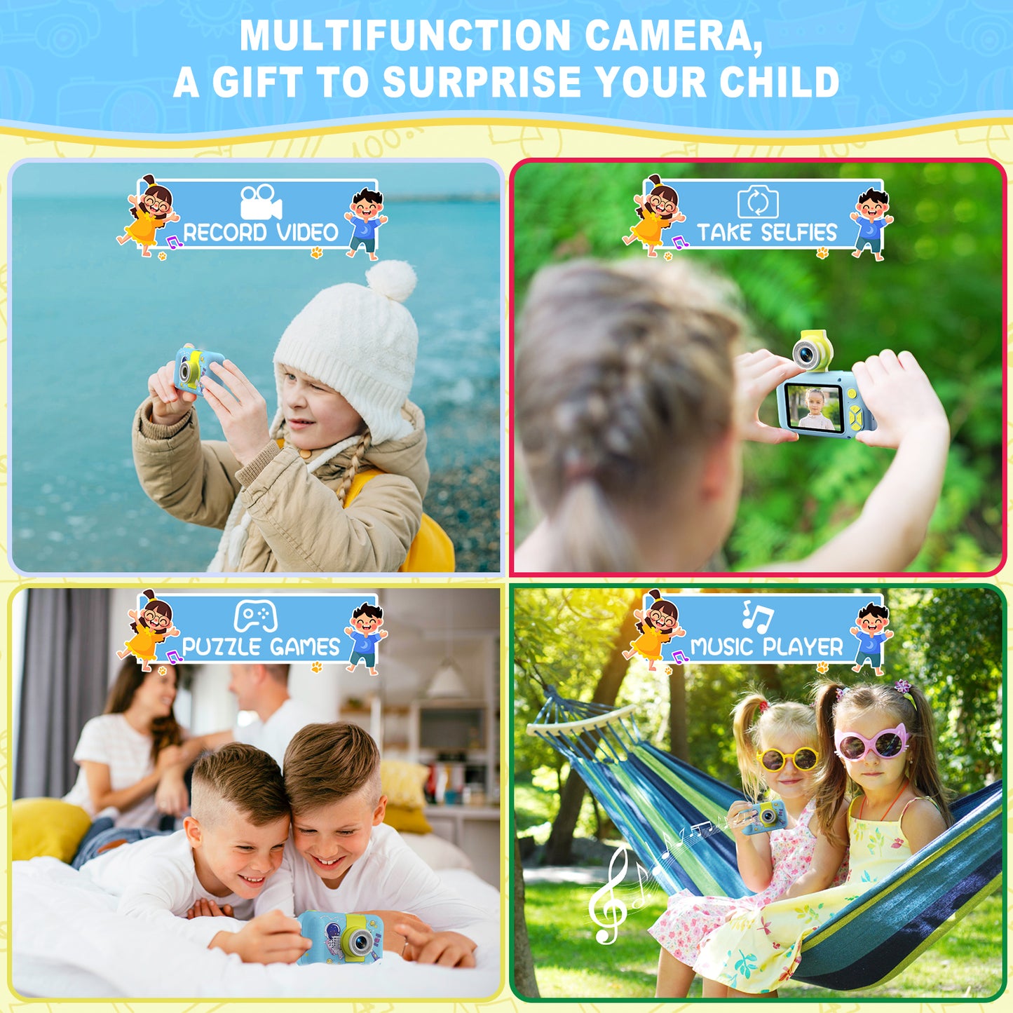 X101XCH-B Blue Astronaut Kids Camera