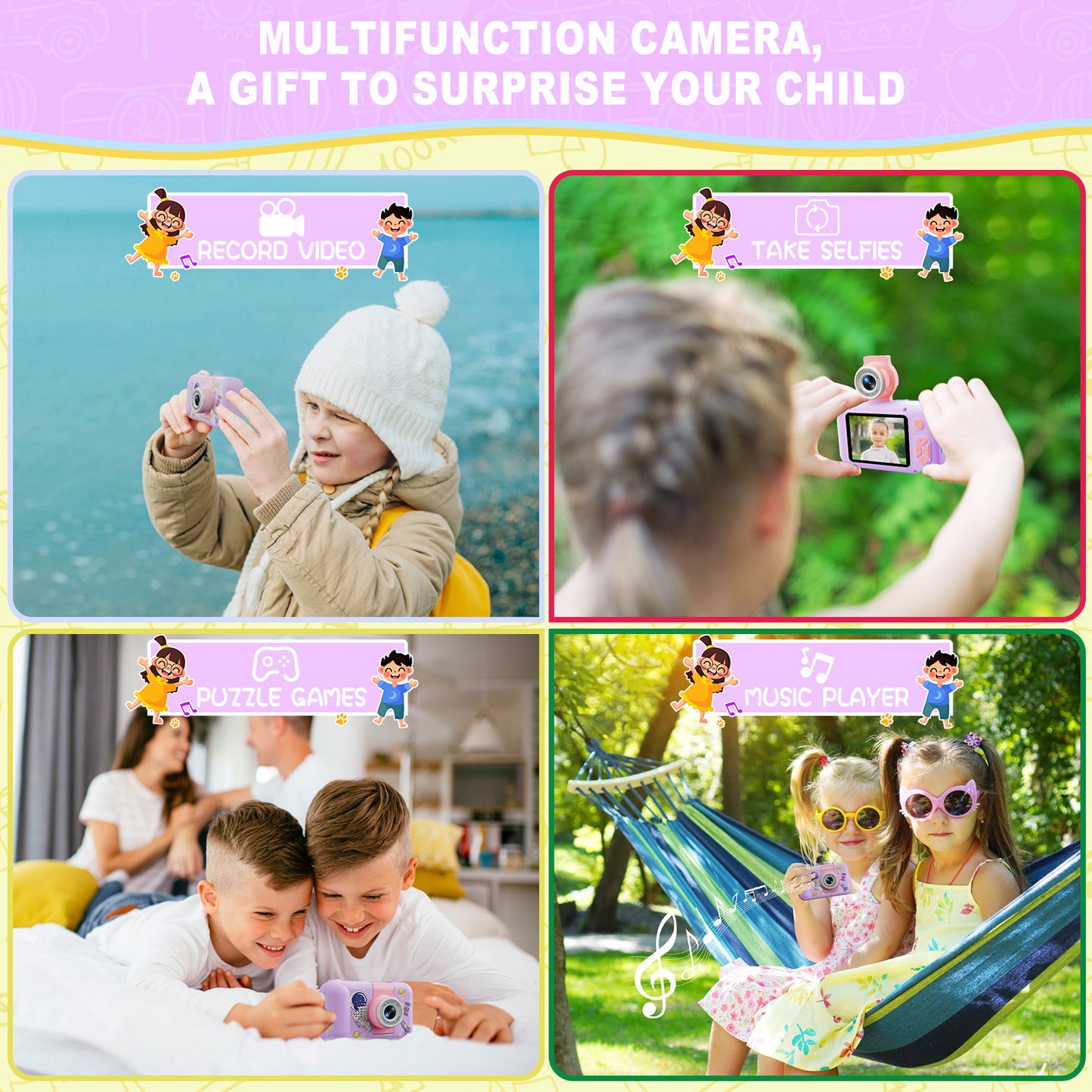 X101XCH-E Purple Astronaut Kids Camera