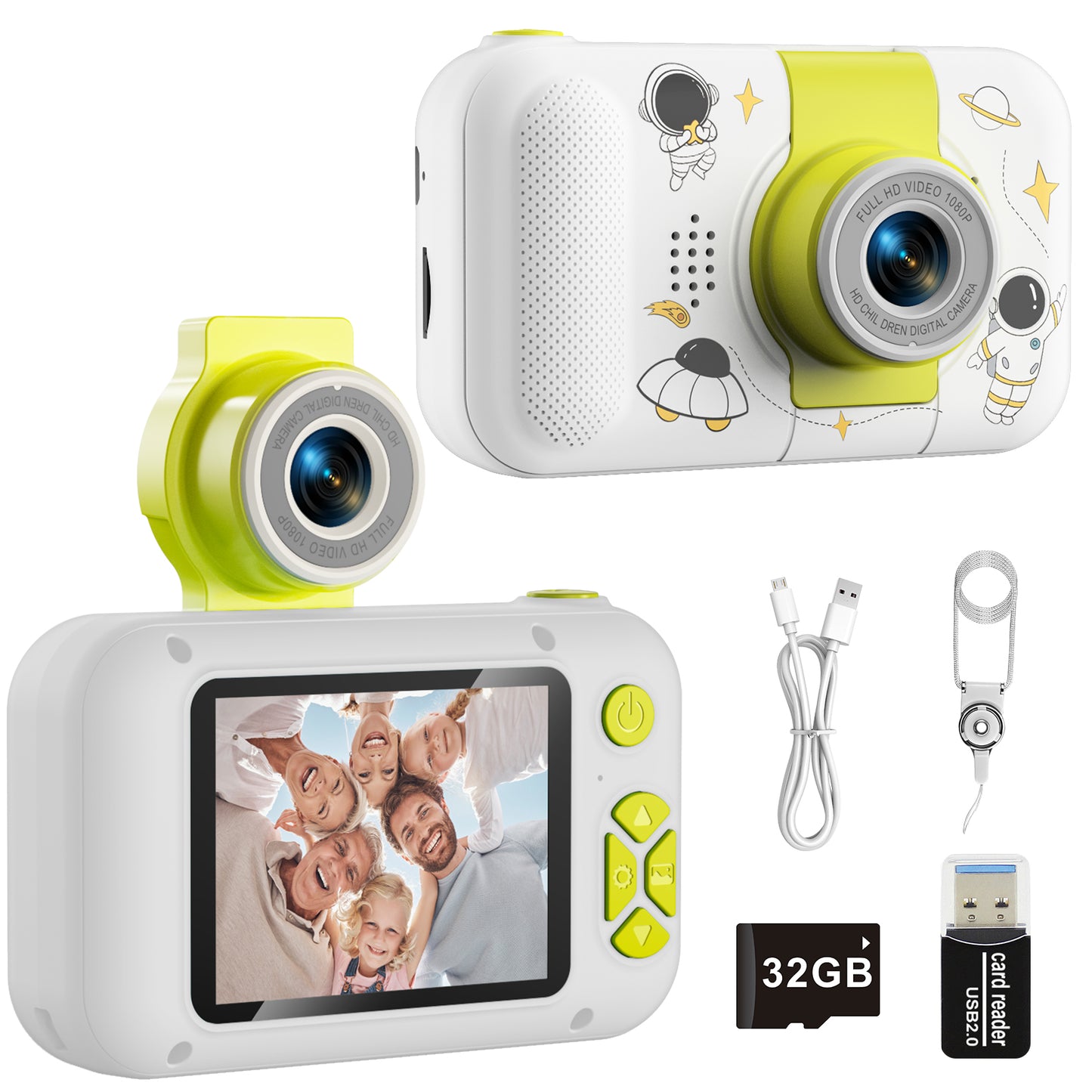 X101XCH-C White Astronaut Kids Camera