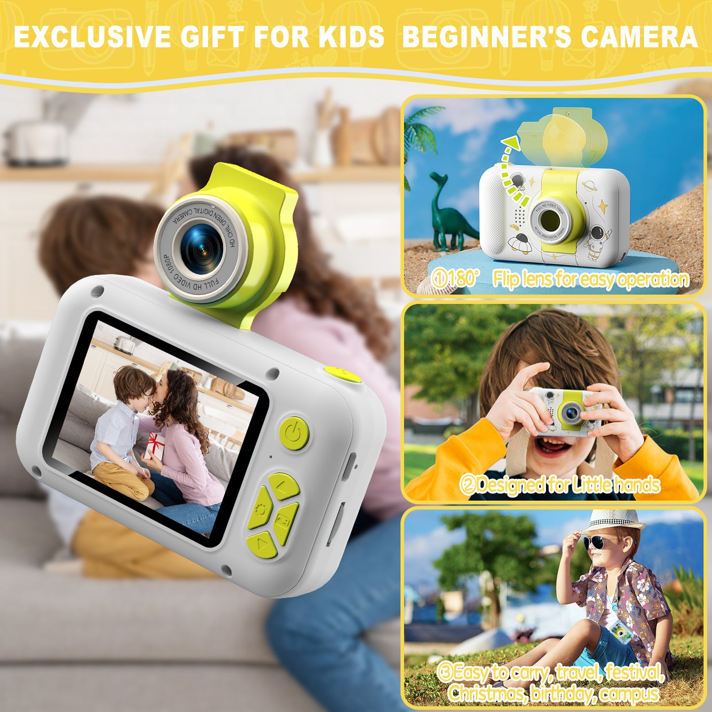 X101XCH-C White Astronaut Kids Camera