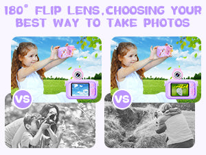 X101C-D Purple-Unicorn Kids Camera with Silicone Case