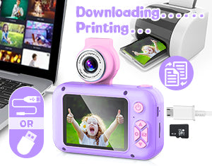 X101C-D Purple-Unicorn Kids Camera with Silicone Case