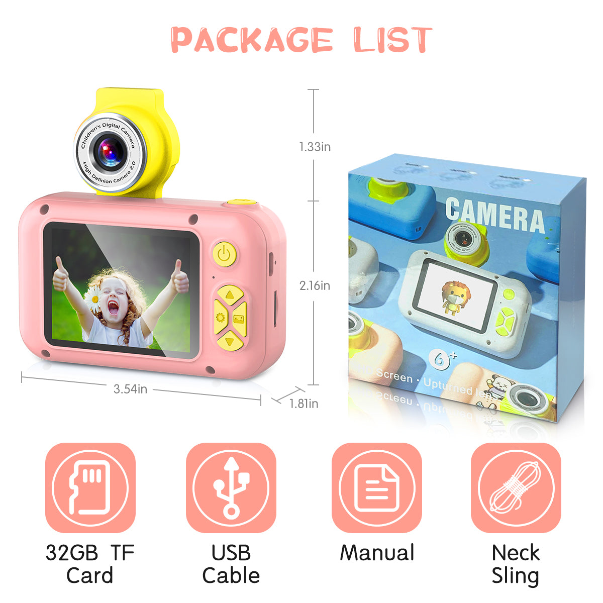 X101-C Pink Kids Camera