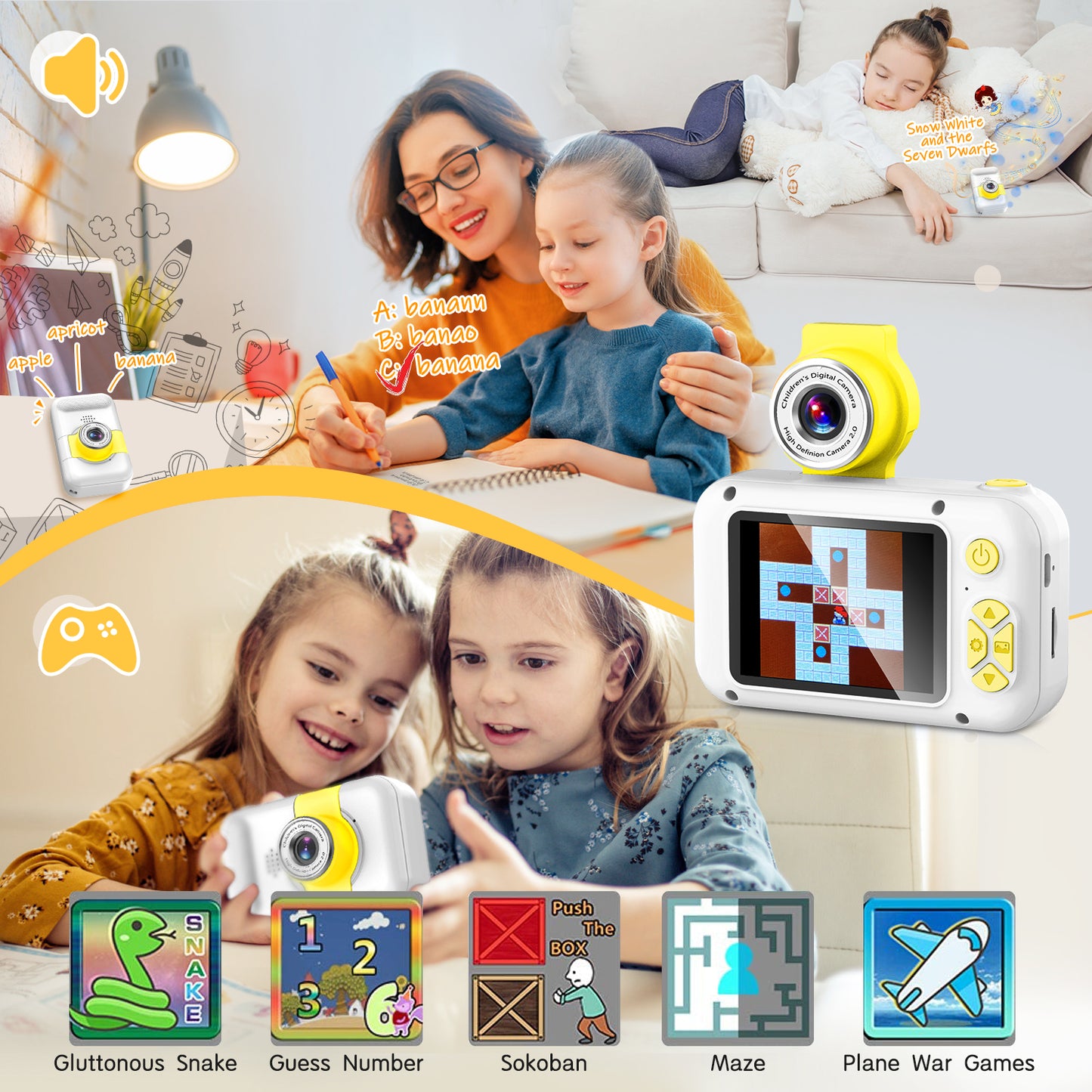 X101-B White Kids Camera